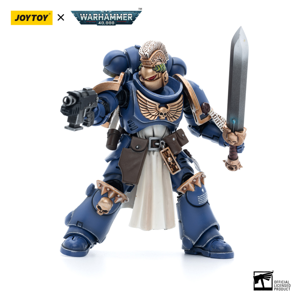 【New in May 2023】JOYTOY Warhammer 40K  Ultramarines Primaris Company Champion Brother Parnaeus