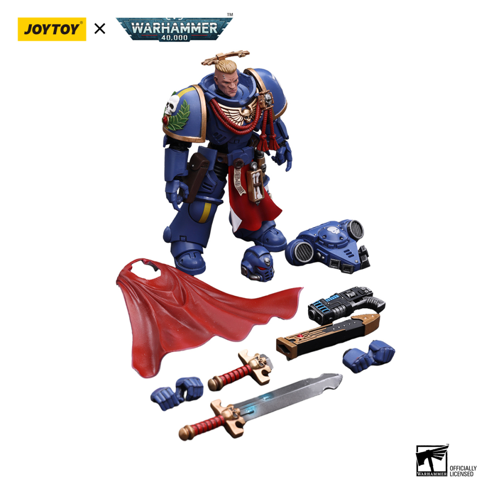【New in August 2023】JOYTOY Warhammer 40K Ultramarines  Primaris Captain with Power Sword and Plasma Pistol