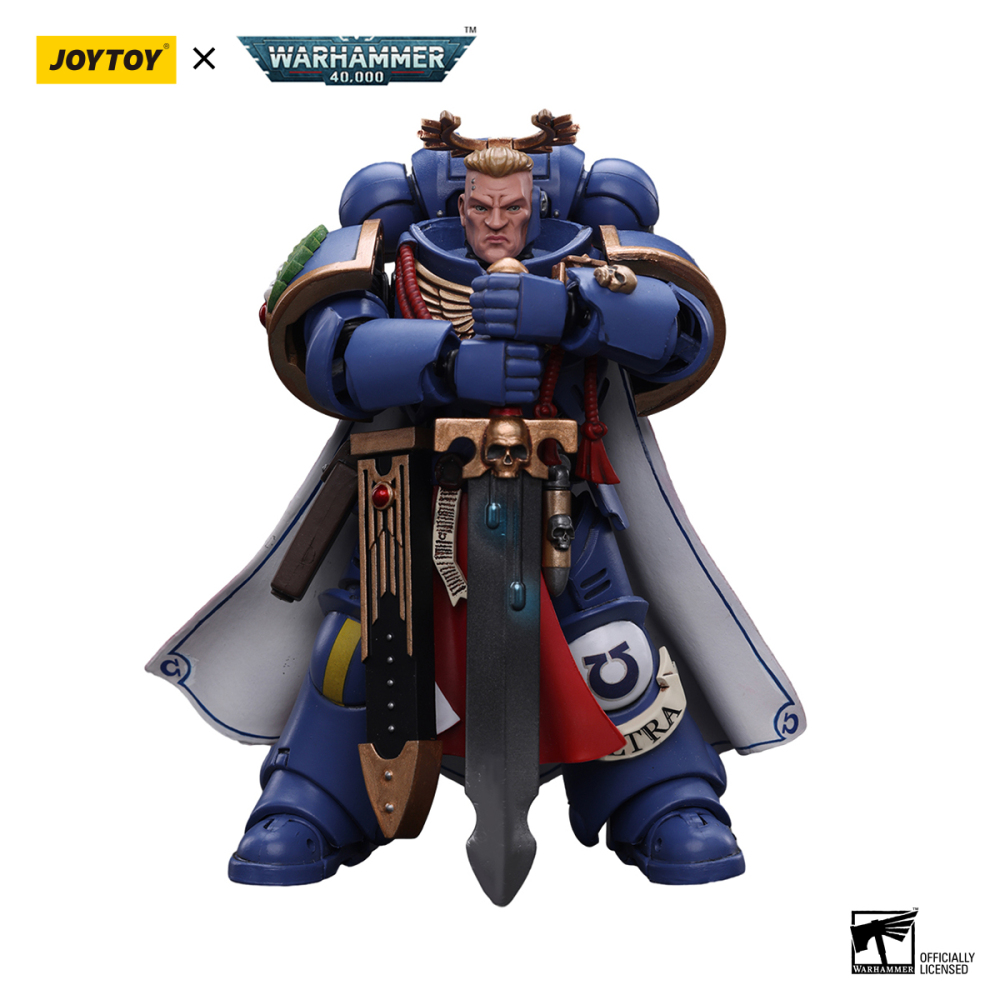 【New in August 2023】JOYTOY Warhammer 40K Ultramarines  Primaris Captain with Power Sword and Plasma Pistol