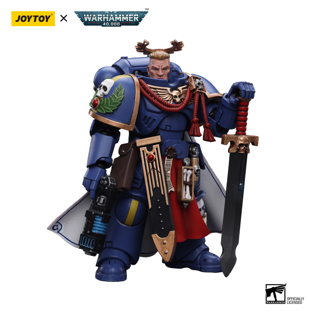 【New in August 2023】JOYTOY Warhammer 40K Ultramarines  Primaris Captain with Power Sword and Plasma Pistol