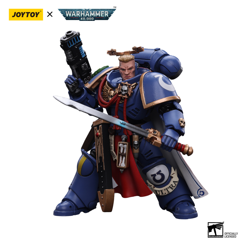【New in August 2023】JOYTOY Warhammer 40K Ultramarines  Primaris Captain with Power Sword and Plasma Pistol