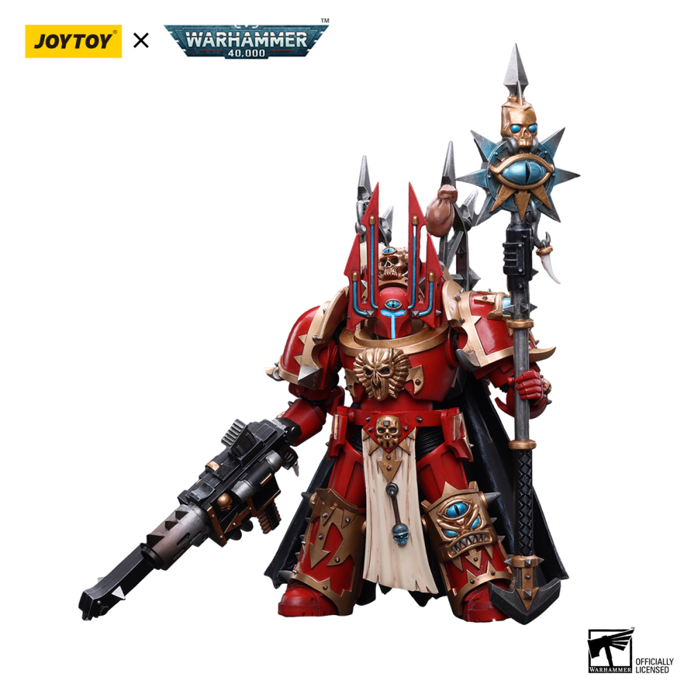 【New in September 2023】JOYTOY Warhammer 40K ChaosSpace Marines Crimson Slaughter Sorcerer Lord in Terminator Armour