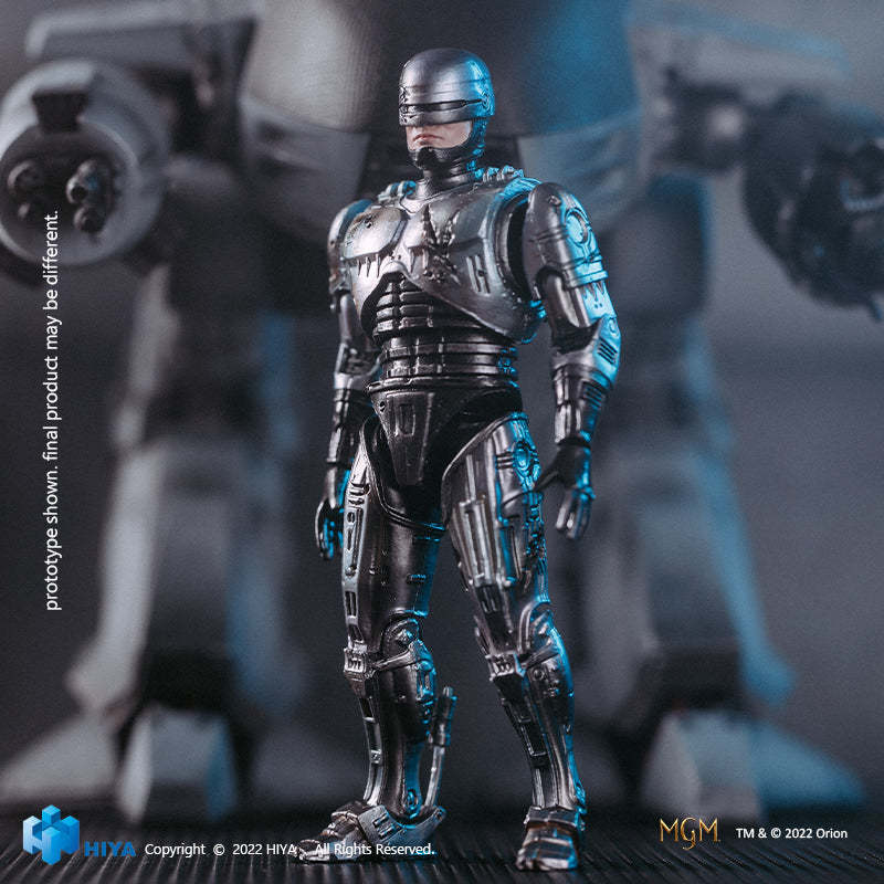HIYA Exquisite Mini Series  ED209 VS Robocop BattleDamage 2 Pack SDCC2022 Exclusive