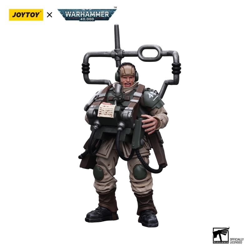 [New in November 2023] JOYTOY Warhammer 40K Astra Militarum Cadian Command Squad Veteran with Master Vox