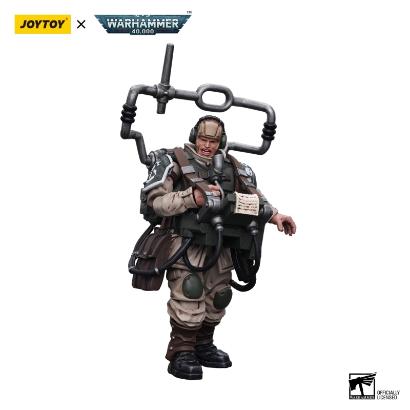 [New in November 2023] JOYTOY Warhammer 40K Astra Militarum Cadian Command Squad Veteran with Master Vox