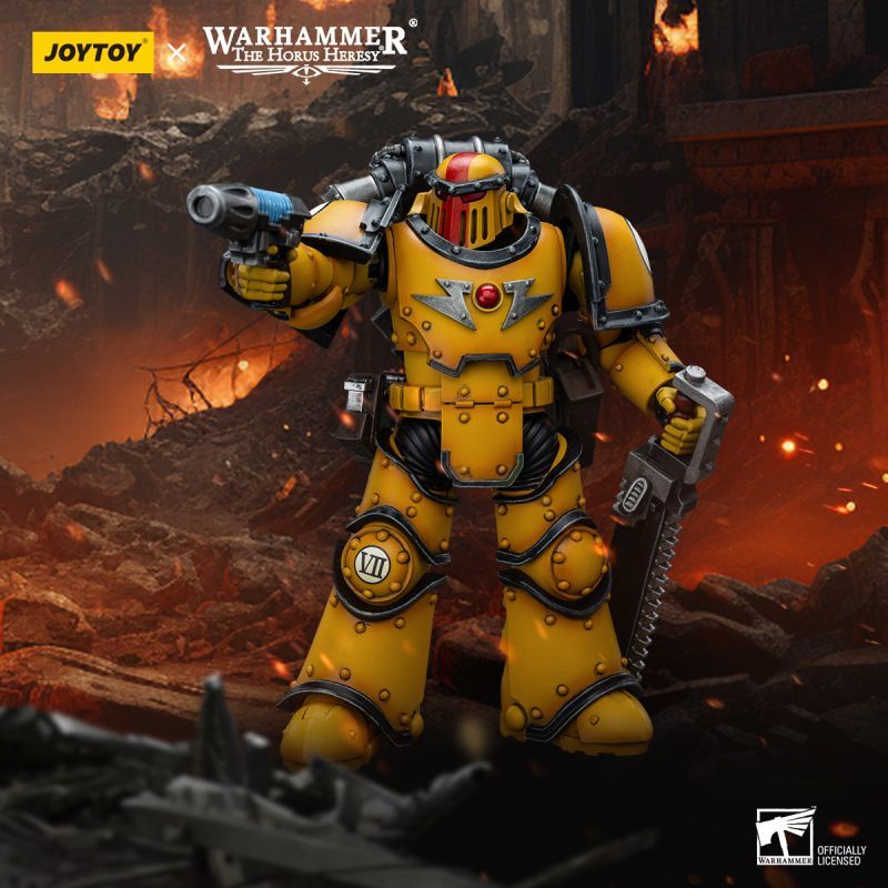 [New in December 2023] JOYTOY Warhammer The Horus Heresy Imperial Fists Legion MkIII Despoiler Squad Sergeant with Plasma Pistol