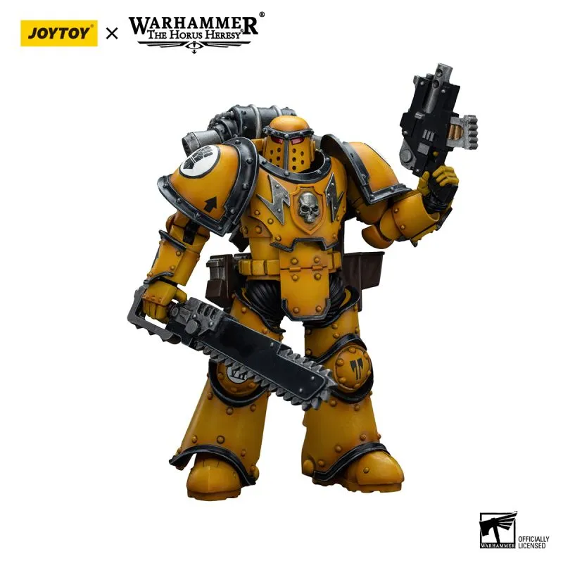 Action Figure LEGOBO Joytoy Warhammer 40k: Sergente Cataphractii Terminator Imperial Fists, 12,2 Cm, Licenza Ufficiale, Collezione