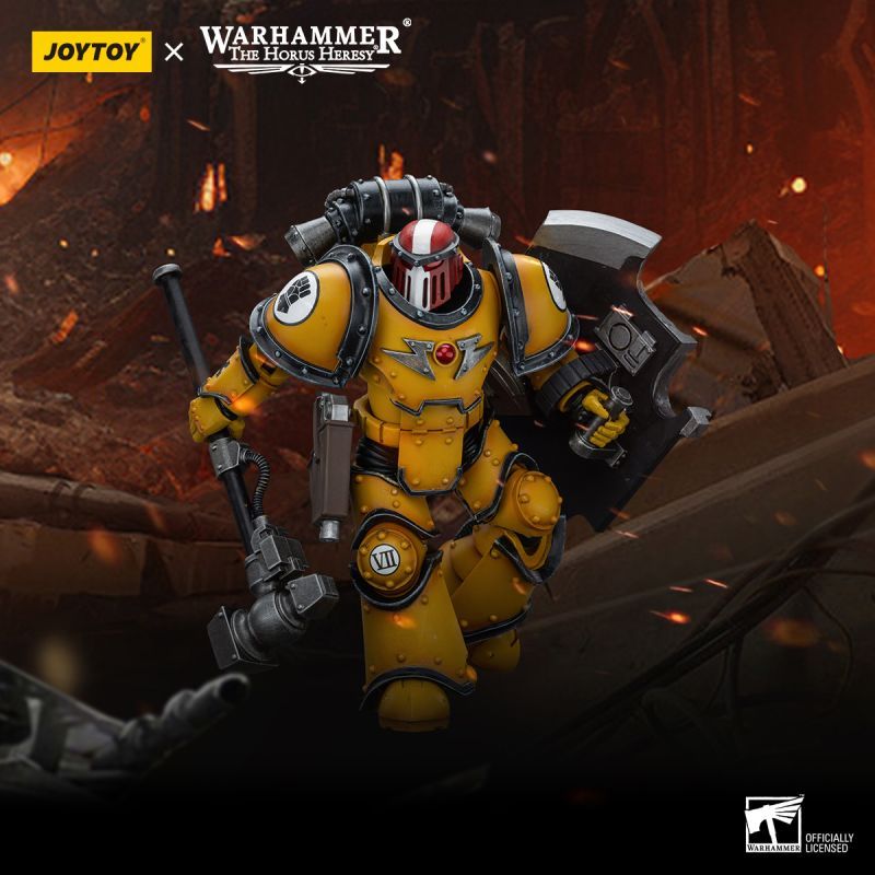 [New in January 2024] JOYTOY Warhammer The Horus Heresy Imperial Fists Legion MkIII Breacher Squad Sergeant with Thunder Hammer
