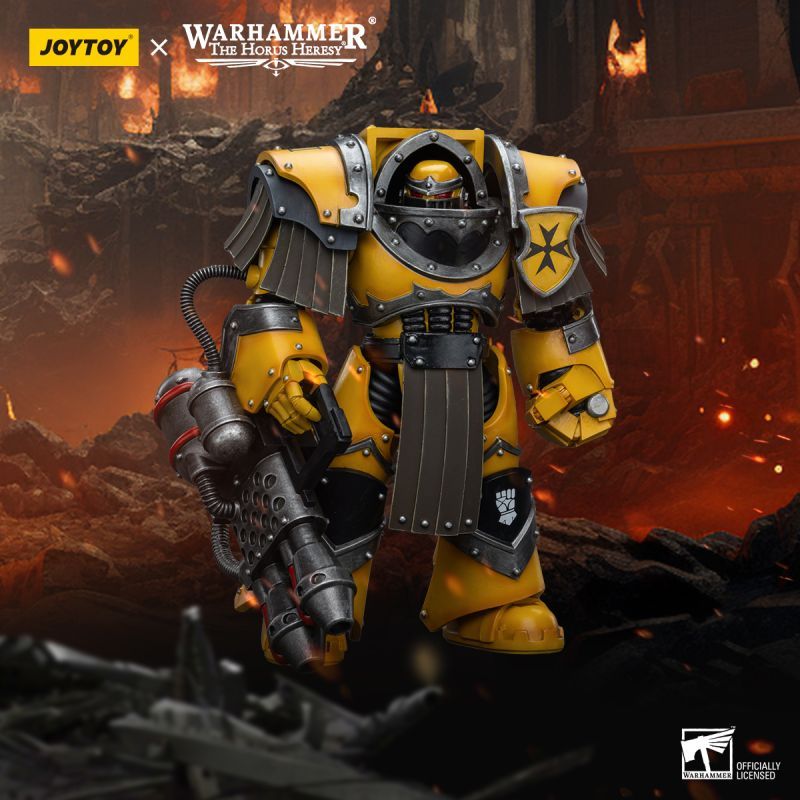 [Pre-sale] JOYTOY Warhammer "The Horus Heresy" Imperial Fists Legion Cataphractii Terminator Squad Legion Cataphractii with Heavy Flamer