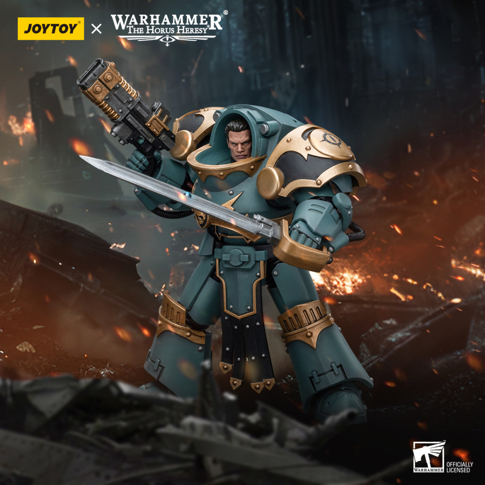 [Pre-sale] JOYTOY Warhammer The Horus Heresy Sons Of Horus Tartaros Terminator Squad Sergeant With Volkite Charger And Power Sword