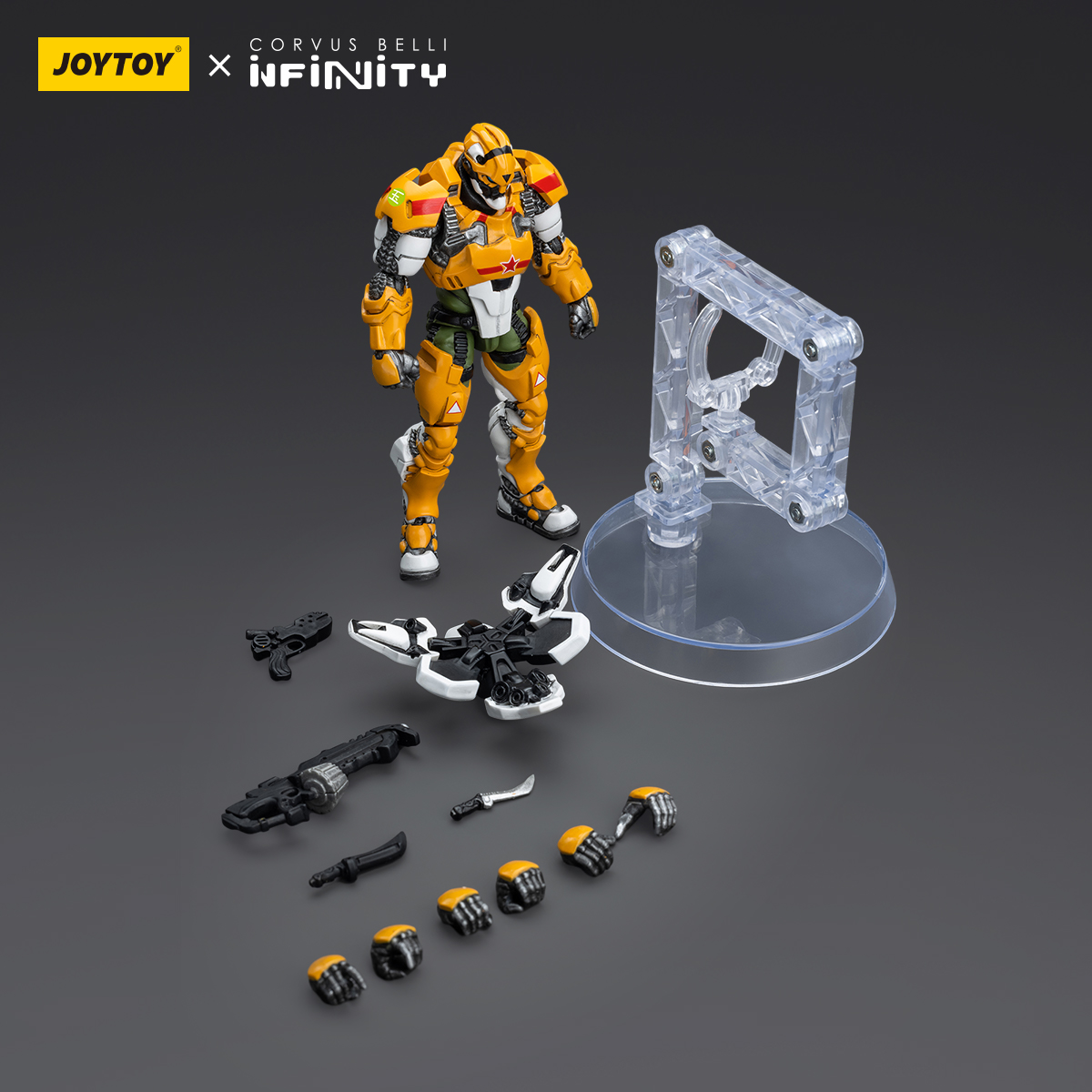 HiPlay JOYTOY Infinity Series YU Jing Shang Jilnvincible-3 – Action Figure 1/18, 11 Cm, Con Lanciarazzi E Spade, Collezionabile