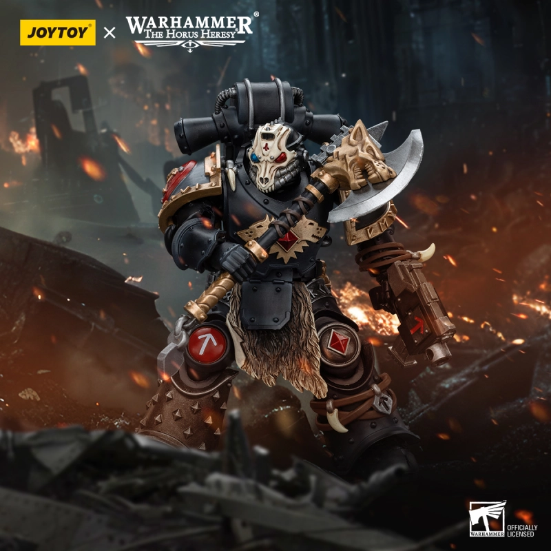JOYTOY Warhammer – Space Wolves Legion Praetor Con Ascia E Scudo – Action Figure 1/18 (12,4 Cm) – Da Collezione