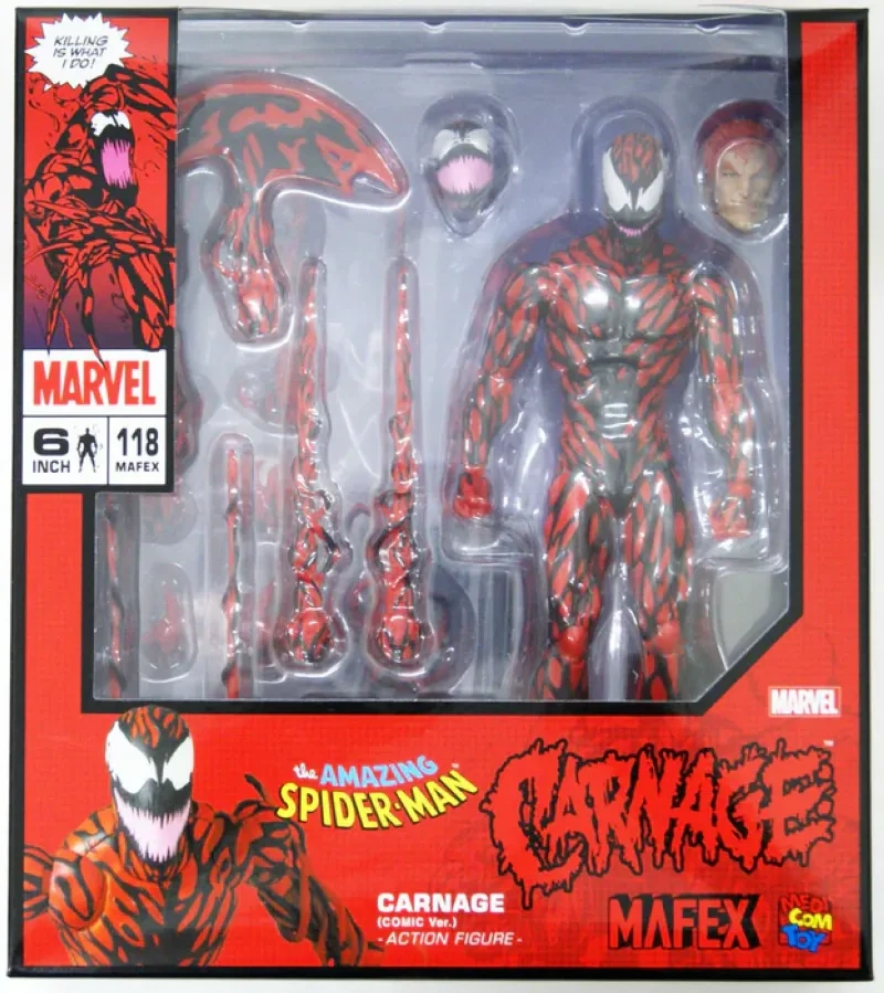 MAFEX No.118 CARNAGE COMIC Ver. “n MAFEX No.118 Carnage (Comic Ver.) Reissue Medicom Toy Action