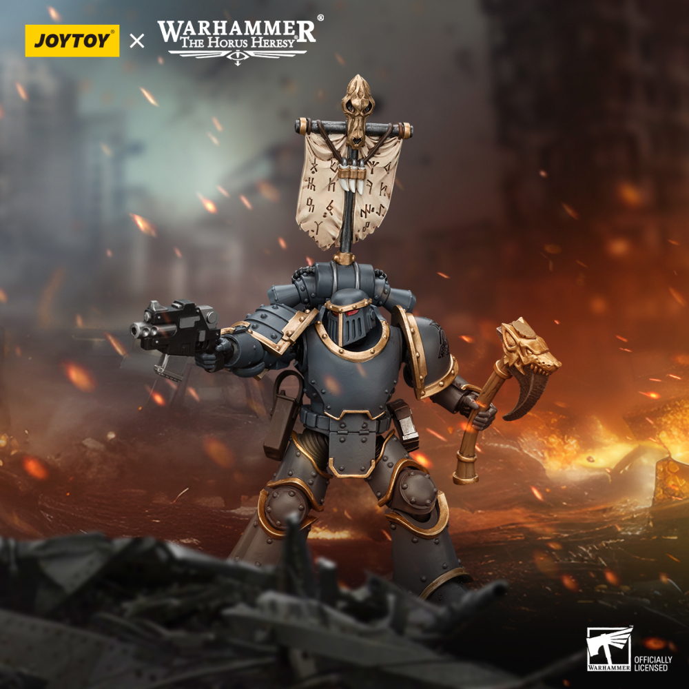 [Pre-sale] JOYTOY Warhammer The Horus Heresy Space Wolves Grey Slayer Pack Grey Slayer With Legion Vexilla