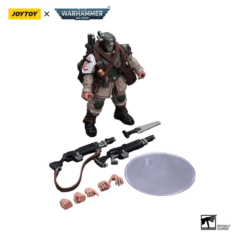 [Pre-sale] JOYTOY Warhammer 40K Astra Militarum Cadian Command Squad Veteran with Medi-pack