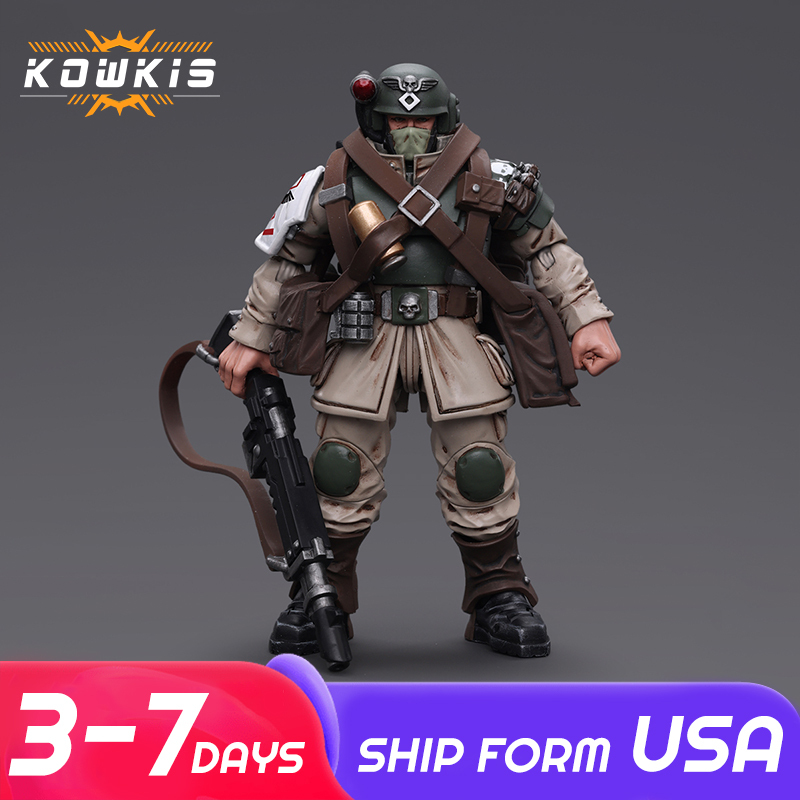 [Pre-sale] JOYTOY Warhammer 40K Astra Militarum Cadian Command Squad Veteran with Medi-pack US Warehouse