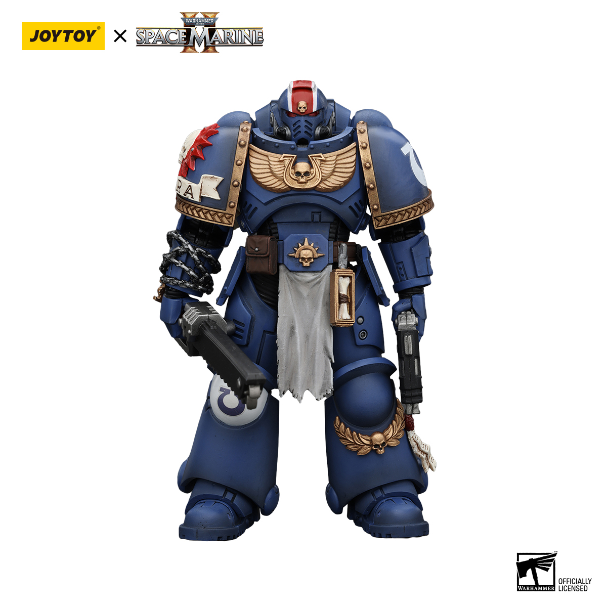 ゲームキャラクター JoyToy Warhammer 40k Lieutenant Titus CE JOYTOY Warhammer 40K Uitramarines Lieutenant Titus action figure
