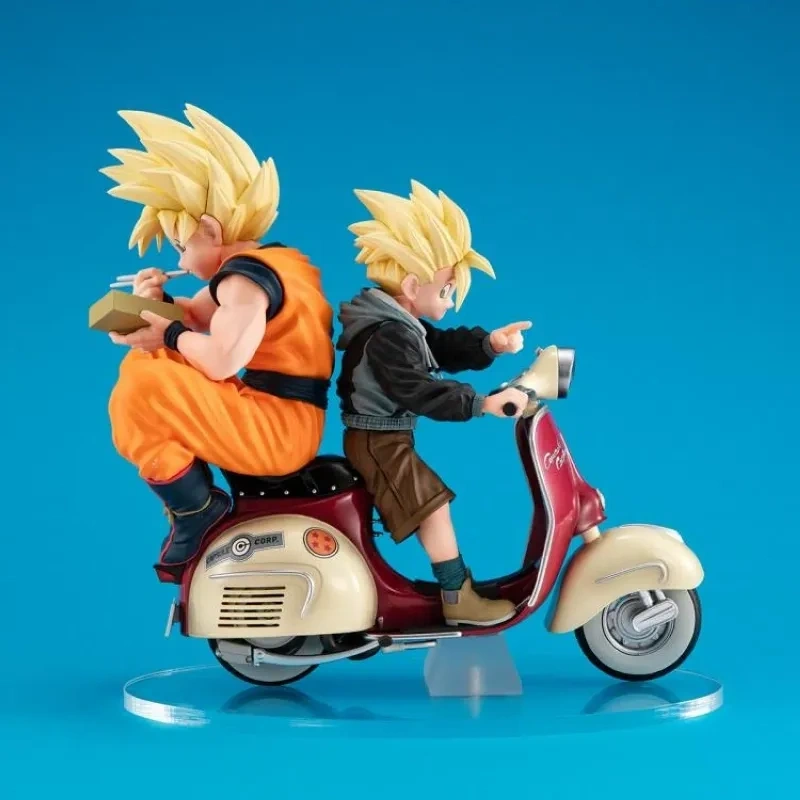 [Pre-sale] Bandai MegaHouse Dragon Ball Z Desktop Real McCoy EX Super Saiyan Goku and Super Saiyan Gohan on Motorbike