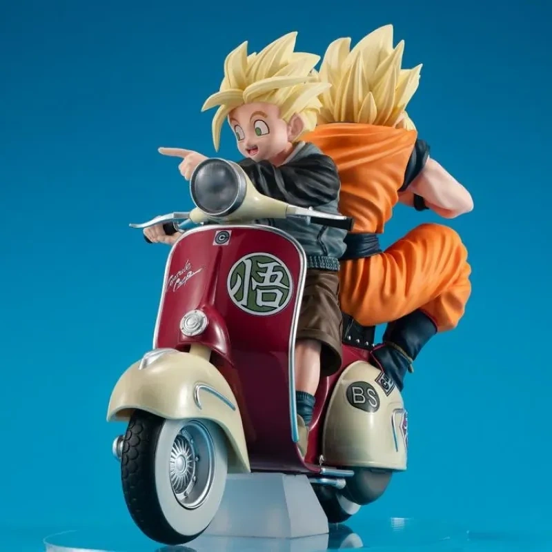 [Pre-sale] Bandai MegaHouse Dragon Ball Z Desktop Real McCoy EX Super Saiyan Goku and Super Saiyan Gohan on Motorbike