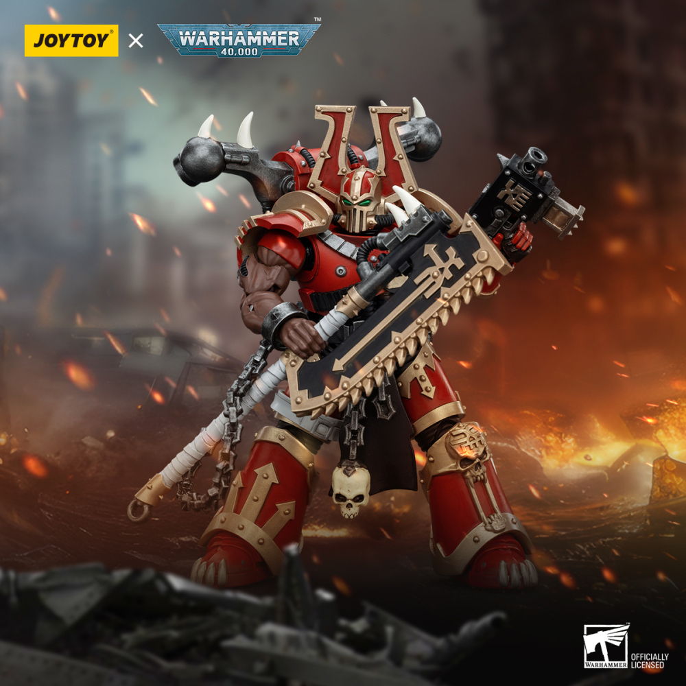 [Pre-sale] JOYTOY Warhammer 40K World Eaters Khorne Berzerker with Eviscerator Chainaxe