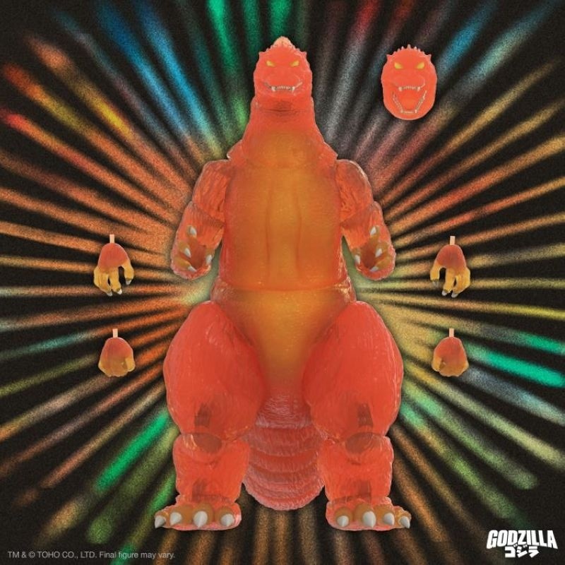 [In stock] Super 7 Godzilla vs. Destoroyah ULTIMATES! Blazing Godzilla (1200º Clear Orange) Action Figure