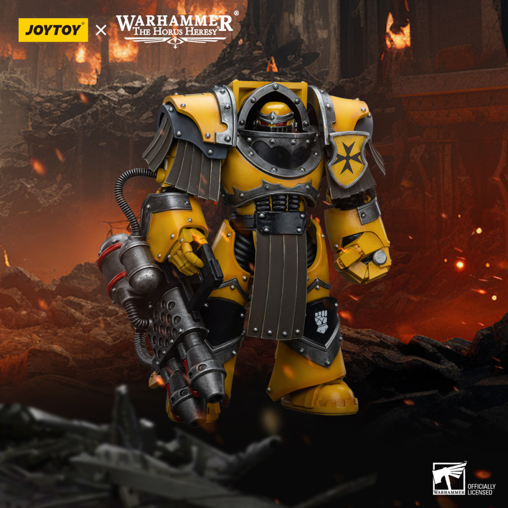 [Pre-sale] JOYTOY Warhammer "The Horus Heresy" Imperial Fists Legion Cataphractii Terminator Squad Legion Cataphractii with Heavy Flamer US Warehouse