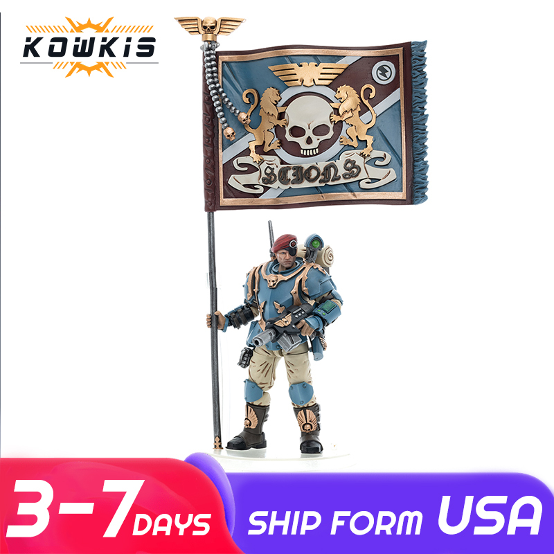 [Pre-sale] JOYTOY Warhammer 40K Astra Militarum Tempestus Scions Command Squad 55th Kappic Eagles Banner Bearer US Warehouse