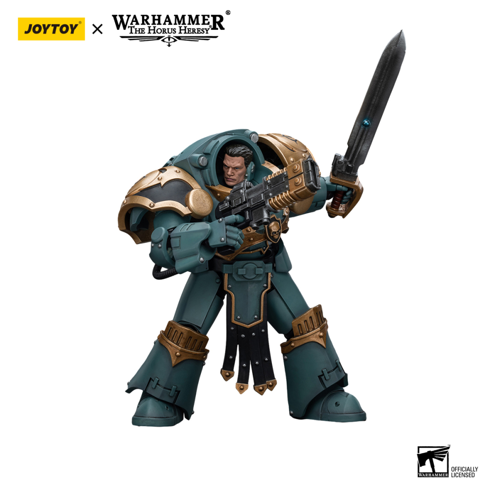 [Pre-sale] JOYTOY Warhammer The Horus Heresy Sons Of Horus Tartaros Terminator Squad Sergeant With Volkite Charger And Power Sword US Warehouse