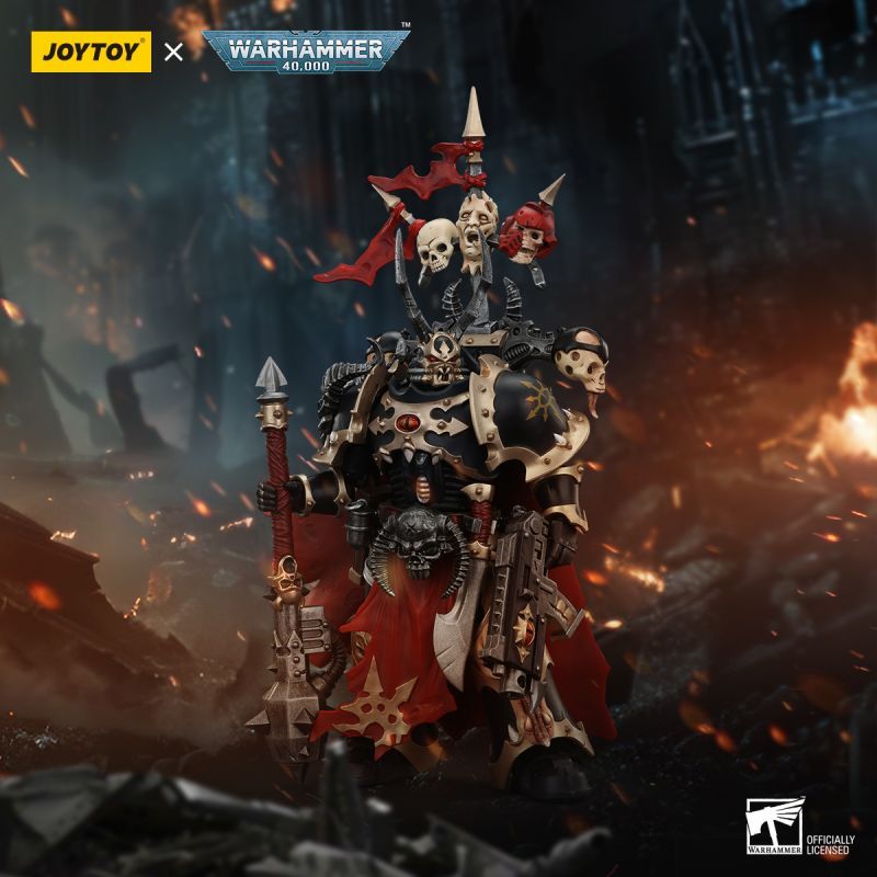 [Pre-sale] JOYTOY Warhammer 40K Chaos Space Marines Black Legion Chosen Champion with bolter and power maul