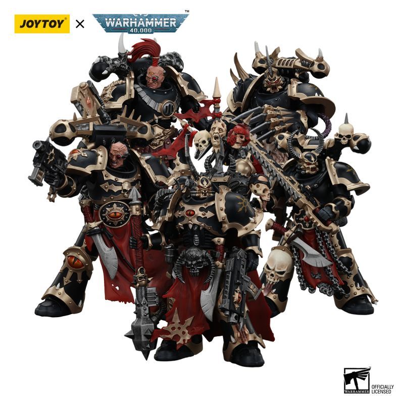 [Pre-sale] JOYTOY Warhammer 40K Chaos Space Marines Black Legion Chosen Champion with bolter and power maul