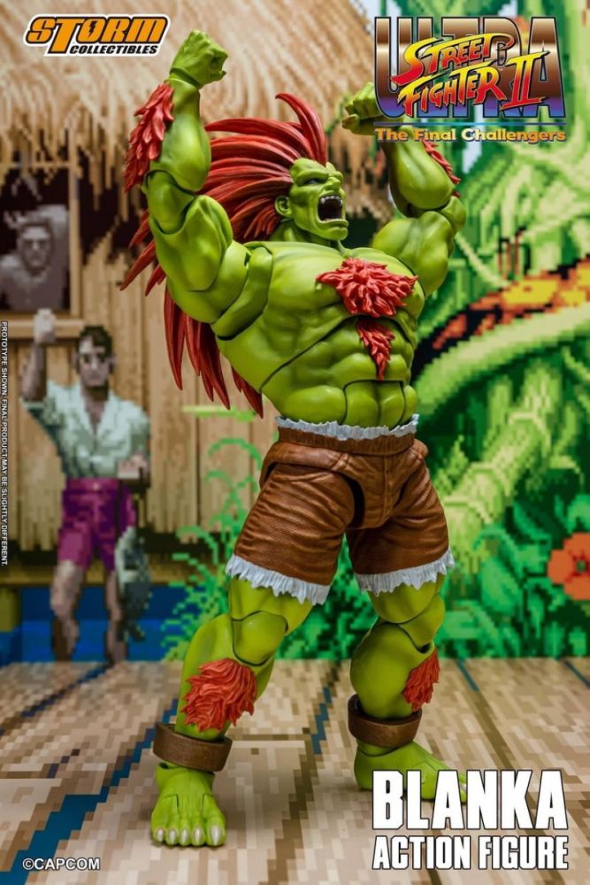 [In stock]Storm Toys Ultra Street Fighter II: The Final Challengers Blanka Action Figure