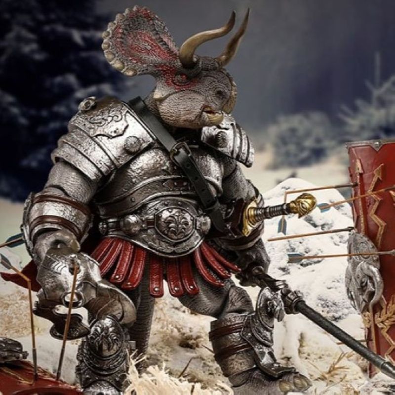 [Pre-sale] Axytoys AXY-011B Dinosaur Battlefield Ceratopsidae Dinosaur Legion (Deluxe Edition Gray Ver.) Action Figure