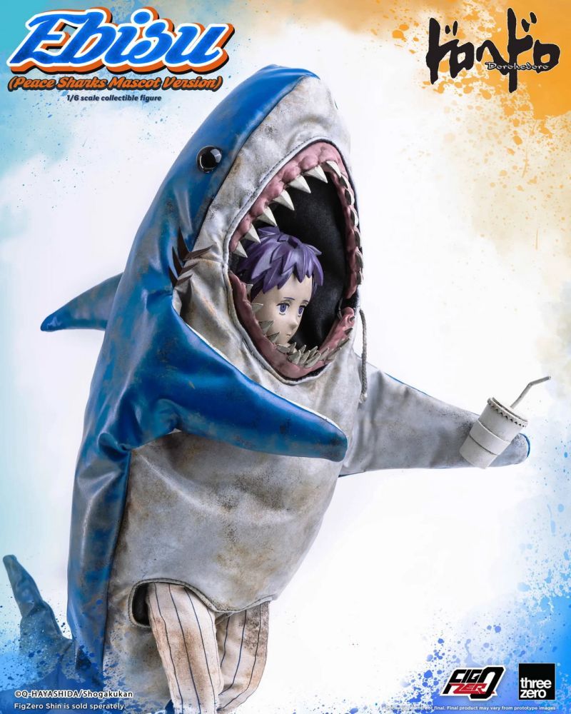 [Pre-sale] Threezero 3Z07150W0 Dorohedoro FigZero Ebisu (Peace Sharks Mascot Version)