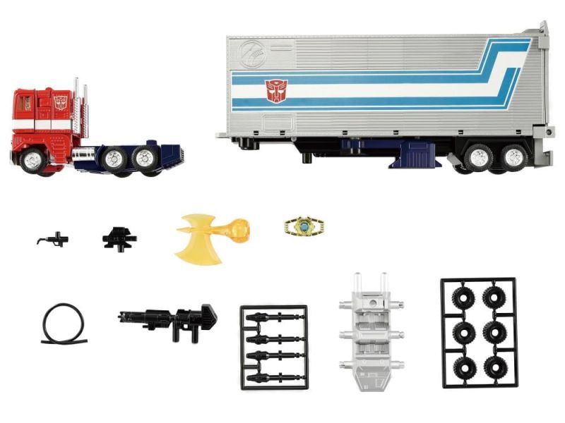 [In stock] TAKARA TOMY Transformers Masterpiece Missing Link C-01 Optimus Prime With Trailer