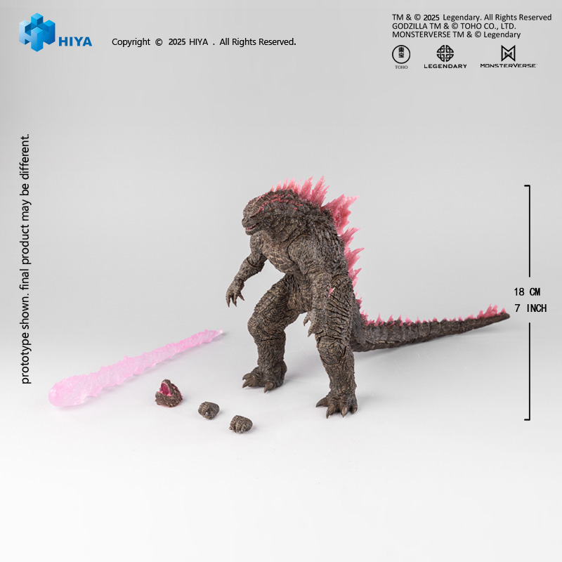 HIYA TOYS ハイヤトイズゴジラGODZILLA HEAT RAY Ver HIYA Exquisite Basic Series None Scale 7 Inch Godzilla