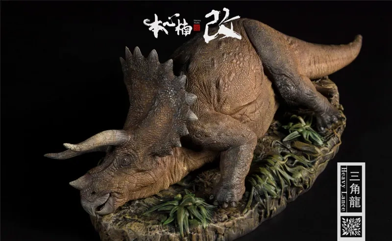 [In stock] Nanmu Studio Heavy Lance Triceratops Dinosaur Statue Sick Version