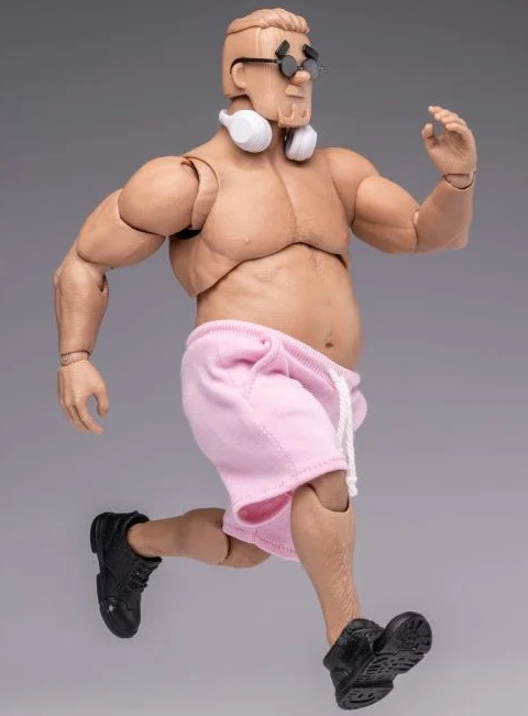 Notaman action figure is simulating the running posture.