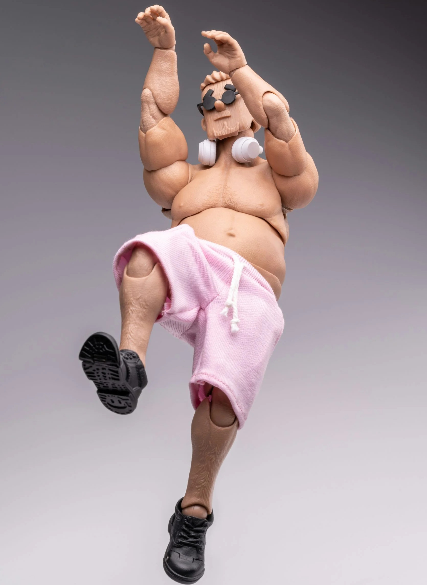 Notaman action figure is simulating the shooting posture.