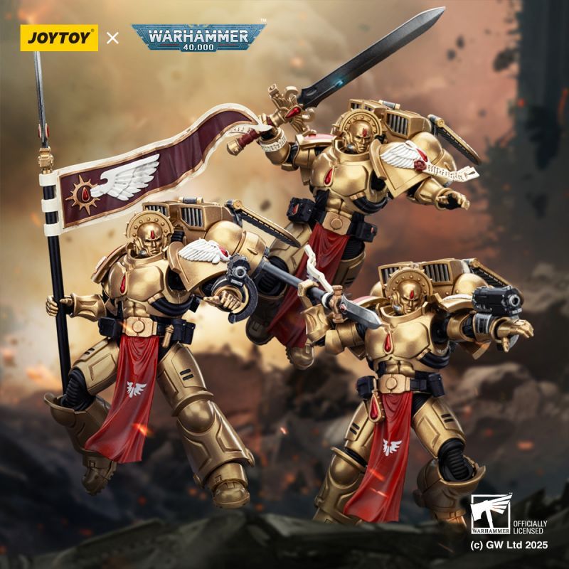 [Pre-sale] JOYTOY Warhammer 40K Blood Angels Sanguinary Guard 3 with Angelus Boltgun and Encarmine Spear