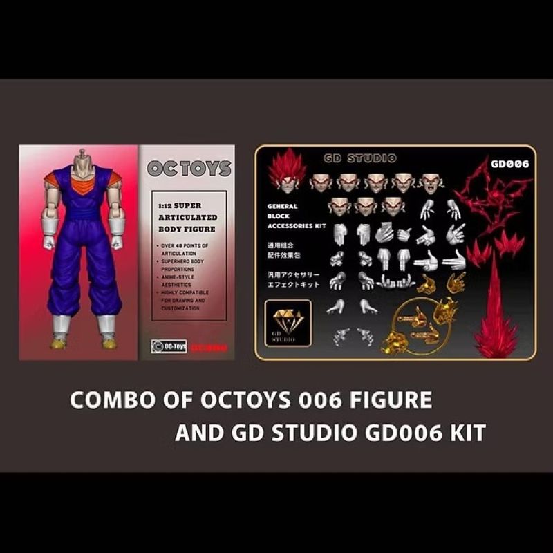 OCToys SHF Vegito 3.0 Red hair Vegetto Bejitto