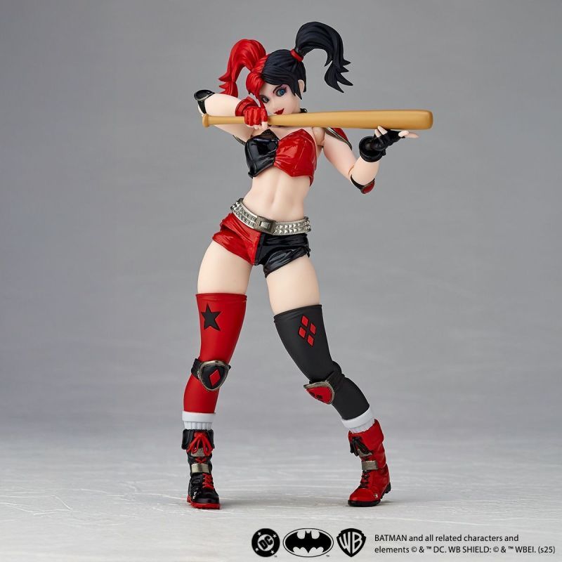 [In stock] WF limited Kaiyodo Revoltech Amazing Yamaguchi Harley Quinn Red x Black Ver. Action Figure Limited Bonus Set