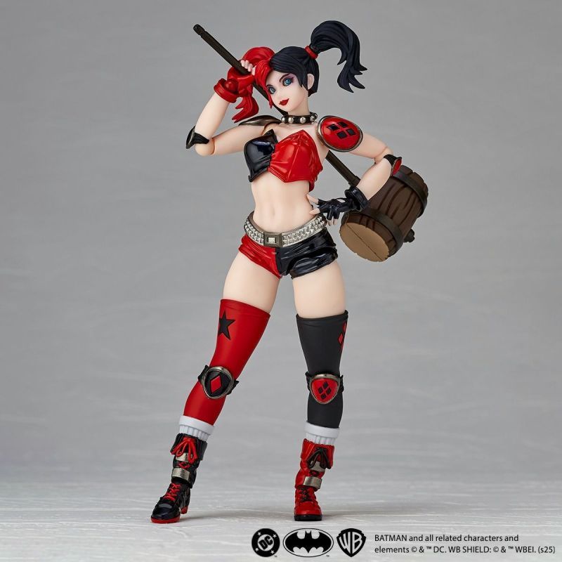 [In stock] WF limited Kaiyodo Revoltech Amazing Yamaguchi Harley Quinn Red x Black Ver. Action Figure Limited Bonus Set