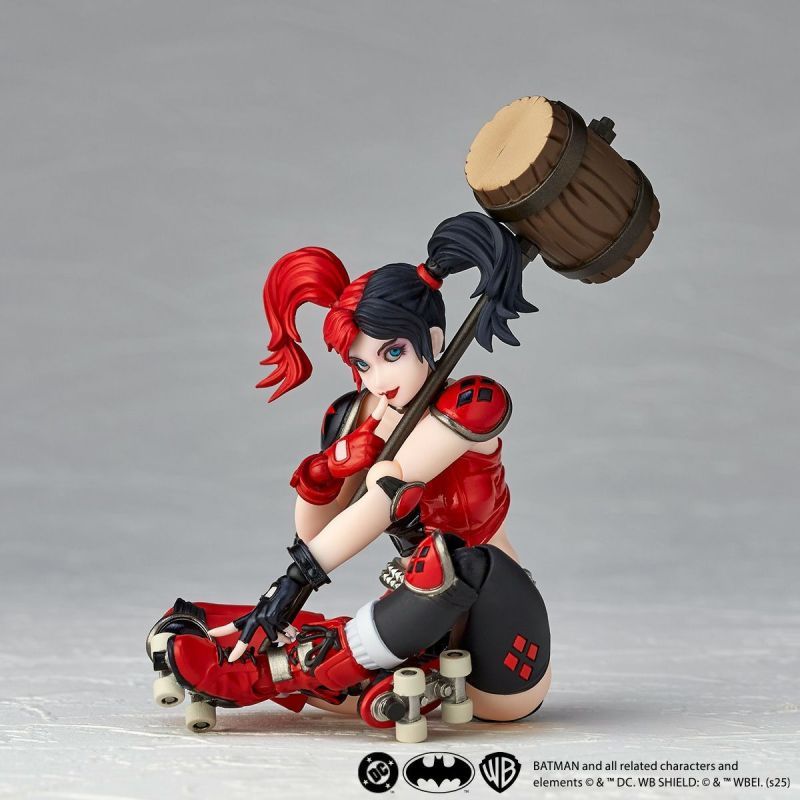 [In stock] WF limited Kaiyodo Revoltech Amazing Yamaguchi Harley Quinn Red x Black Ver. Action Figure Limited Bonus Set