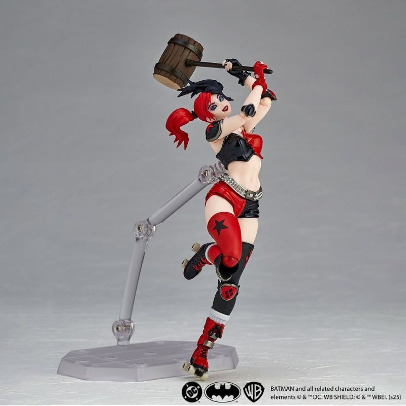 [In stock] WF limited Kaiyodo Revoltech Amazing Yamaguchi Harley Quinn Red x Black Ver. Action Figure Limited Bonus Set