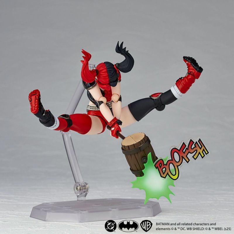 [In stock] WF limited Kaiyodo Revoltech Amazing Yamaguchi Harley Quinn Red x Black Ver. Action Figure Limited Bonus Set