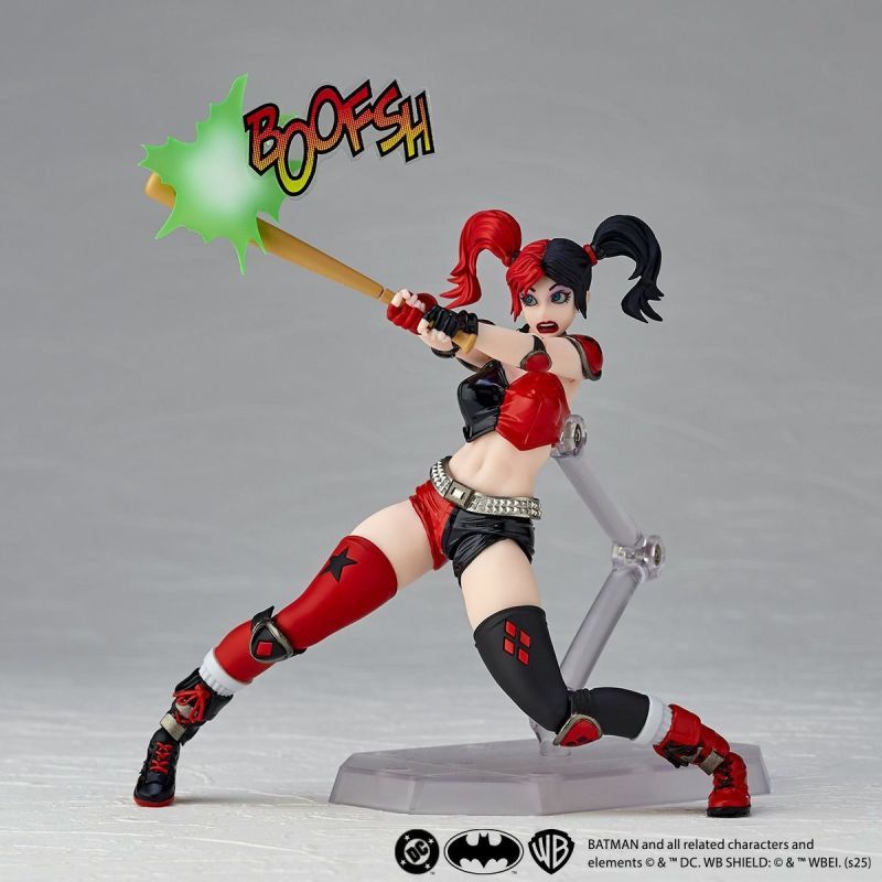 [In stock] WF limited Kaiyodo Revoltech Amazing Yamaguchi Harley Quinn Red x Black Ver. Action Figure Limited Bonus Set