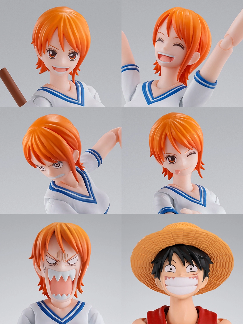 S.H.Figuarts One Piece Romance Dawn Nami Figure Interchangeable Facial Expressions