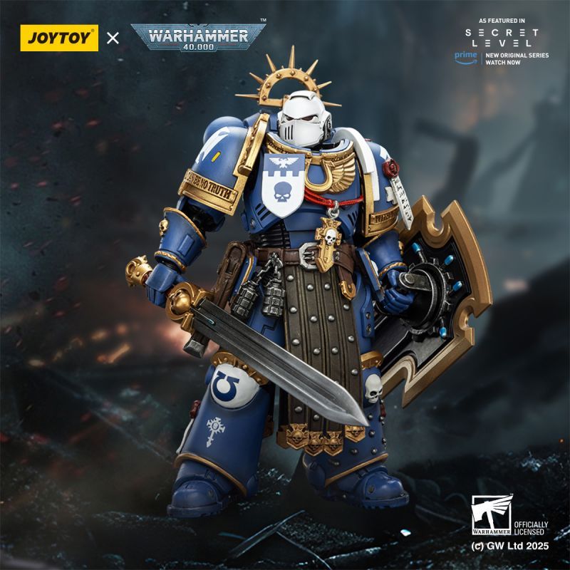[Pre-sale] JOYTOY Warhammer 40K Ultramarines Torvald with Power Sword, Stormshield and Bolt Pistol
