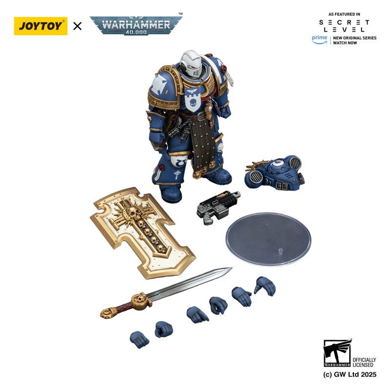 [Pre-sale] JOYTOY Warhammer 40K Ultramarines Torvald with Power Sword, Stormshield and Bolt Pistol