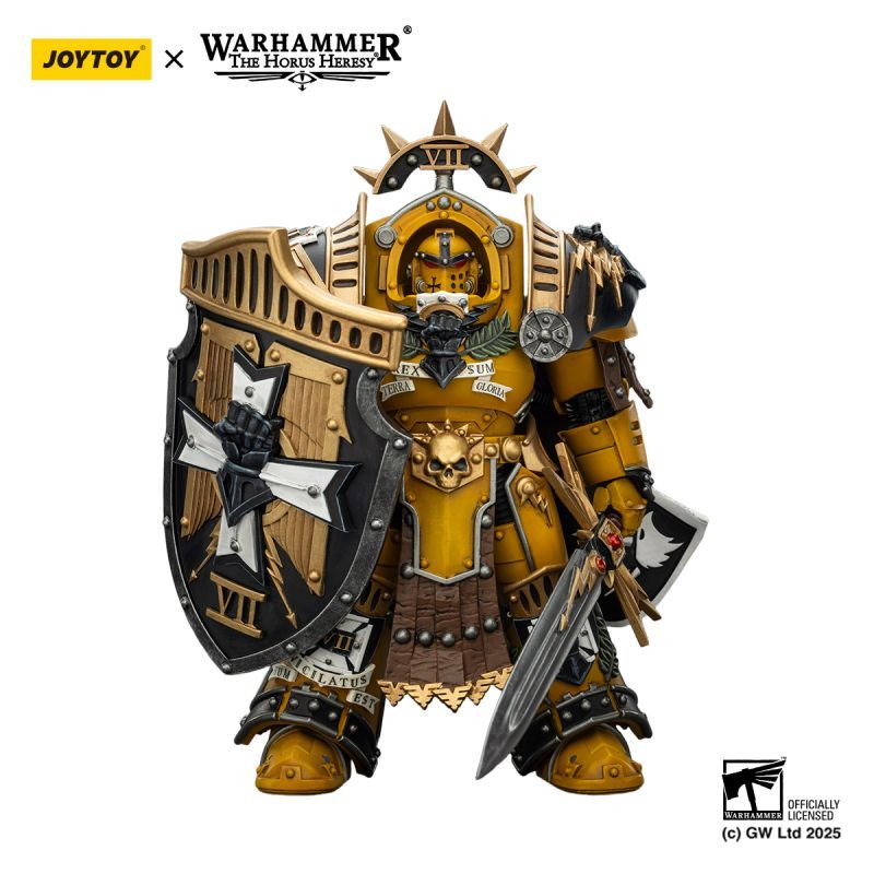 [Pre-sale] JOYTOY Warhammer The Horus Heresy Imperial Fists Legion Praetor in Tartaros Terminator Armour with Power Sword and Vigil Storm Shield